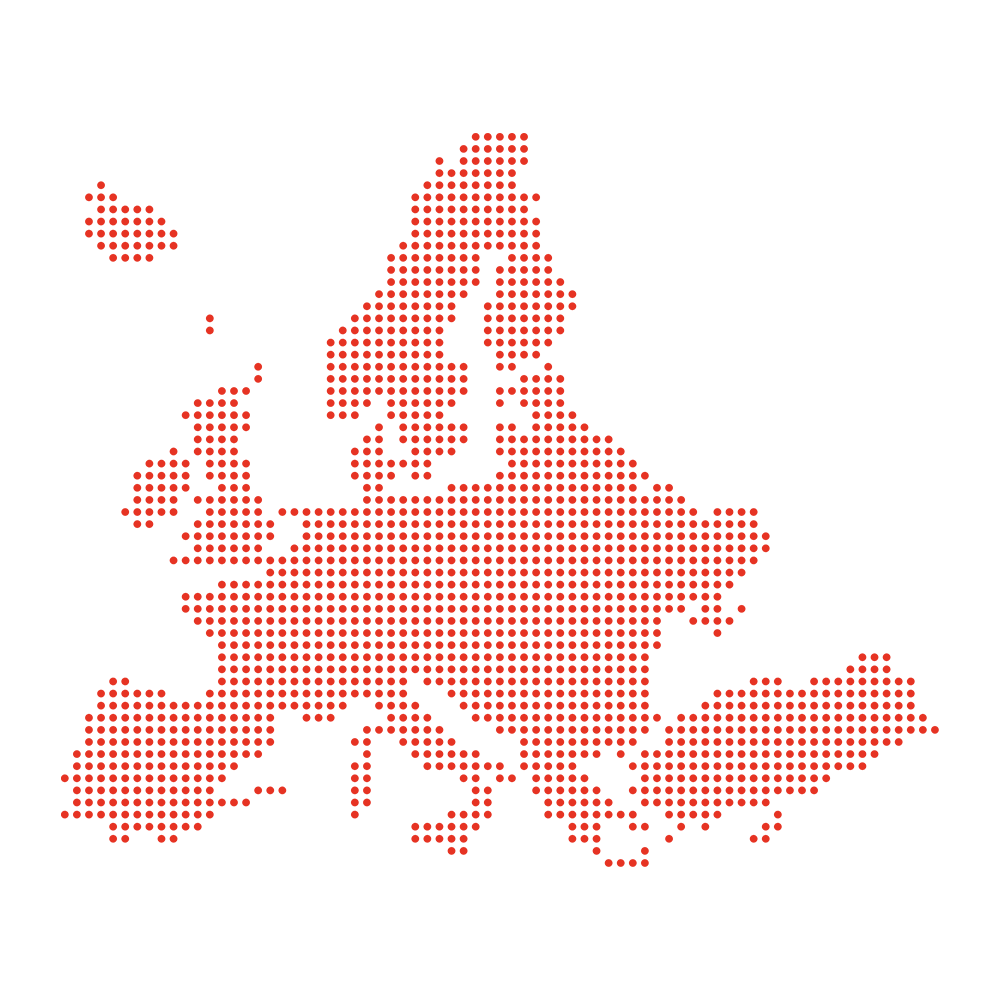 Map with red dots